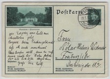 D. Reich Bildpostkarte P 189-39 gebraucht MANNHEIM PLANETARIUM in WEINHEIM [913]