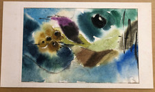 ERNST RUHE / KUNSTMALER, AQUARELL/ FARBSTUDIE, BLUMEN/BLÜTEN, ABSTRAKT