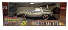 ZURÜCK IN DIE ZUKUNFT 1/18 DELOREAN TIME MACHINE MODELL VON SUN STAR WEISSWANDREIFEN
