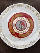 Kampfgruppen der Arbeiterklasse 25 Jahre Teller Ehrenteller DDR Luftfahrttechnik