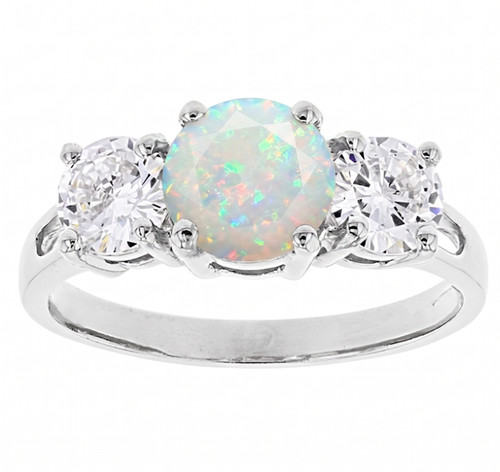 Natural white opal - white,