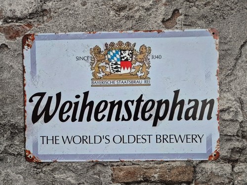 Weihenstephan bier schild - weihenstephan,