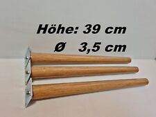 3x Füße Tischbeine Holzbeine Möbelbeine Bettfüße Möbelfüße Holzfüße 39 cm.