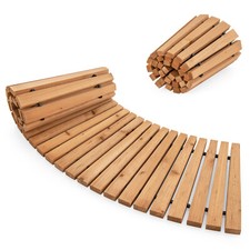 Ausrollbar Gartenweg Holz Holzweg Garten Rollweg Terrassenplatte 216x43/53cm