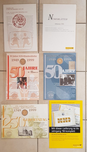 Brd 1999 numisblatt 99 - numisblatt, 1-3/99