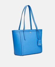 Lauren Ralph Lauren Tote Bag Leder Tasche Clare blau Handtasche