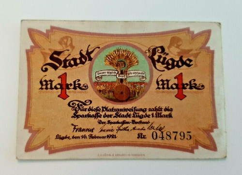 Lügde stadt notgeld mark - notgeld, 1