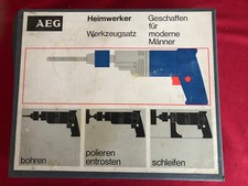 Rarität - AEG-Heimwerker Werkzeug Konvolut - 60er Jahren - Beschreibung mit Buch