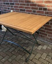 Gartentisch Terrassentisch Balkontisch Klappbar Teak - Alu Gestell 120 X  96cm