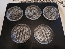 5 Kristallglasuntersetzer für Gläser