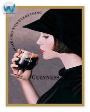 Guinness Werbung Wandbild - Stilvolle Frau Poster 12X16/16X20/18X24/24X36