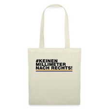 Kein Millimeter Nach Rechts Regenbogen Stoffbeutel, One size, Natur