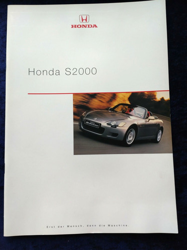Honda s2000 prospekt 2000 - prospekt, 7.2000