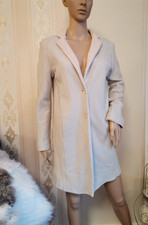 MARC CAIN Kaschmir Damen Mantel JACKE Jacket ROSA Blau S 36 Coat WOLLE Wollmante