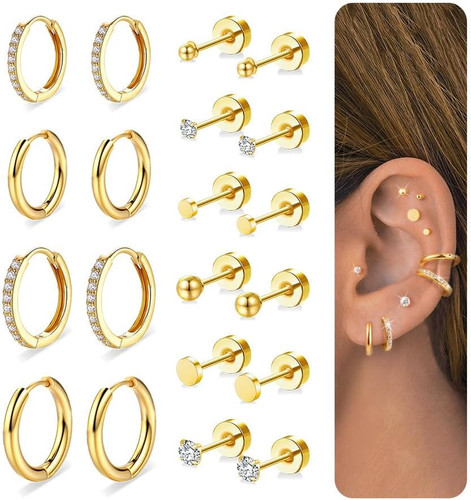 Paar ohrringe set gold - ohrringe,