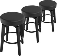 3x Set Niedrig Barhocker Gitarrist Gitarrenhocker Hocker Musiker Schwarz matt