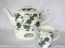 Neu + unbenutzt! Teekanne /Becher -schwarze Rose-. VEGAN. Jameson & Tailor.