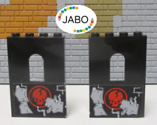 F10/16) Lego 2x 60808pb005r Paneel Wand Mauer 2505