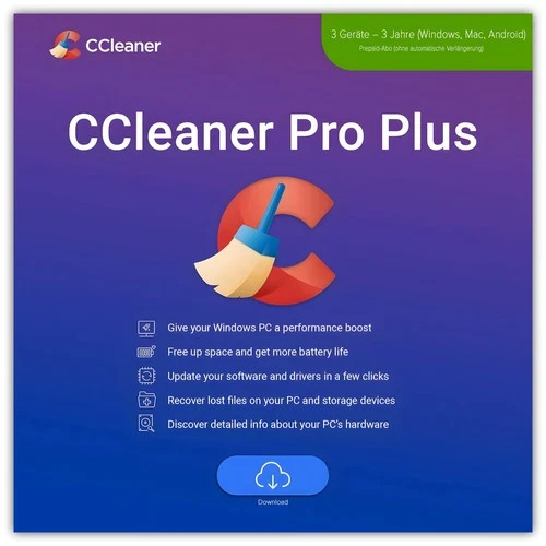 Ccleaner pro plus jahre - pro, 3