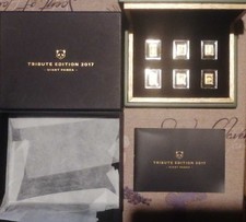 6x 0,5g Goldbarren 3g 10 Dollar Giant Panda 2017 Gold 999,9 - PP Proof Tribute E