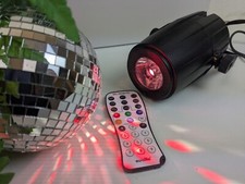 Punktstrahler Pinspot PST-5 QCL +12,5cm Discokugel Fernbedienung - leicht defekt