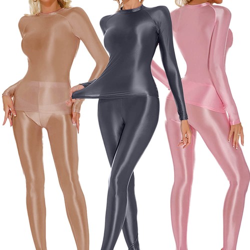 Damen glänzend satin - glänzend,