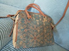 Spanien Damen Handtasche Kork Optik Look mit Floralem Muster Unbenutzt Top