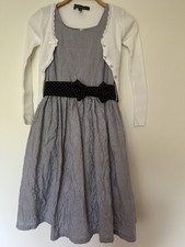 Käthe Kruse festliches Kleid + Lili Gaufrette Strickjacke Gr 116