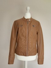 ONLY BANDIT Kunstleder Jacke Biker Damen Cognac 34/XS Neu ohne Etikett