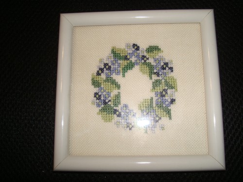 Fremme stickbild bleu blüten - ,