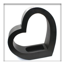 Pflanzschale Herz stehend  Garten Blume Grab Grabschmuck Deko Anthrazit