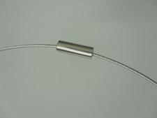  Edelstahl Halsreif Collier m.edlen glatten Edelmetall Gewindeverschluss 45,5 cm