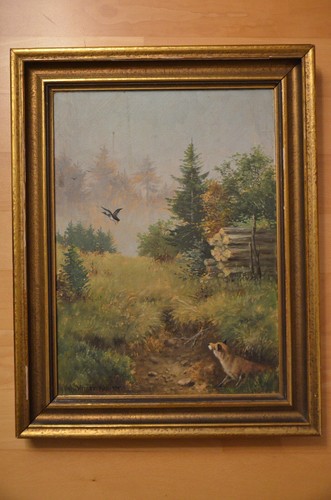 Schönes landschaftsgemälde - schönes,