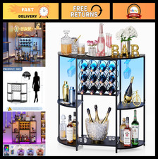 Led wine bar cabinet with - wine,