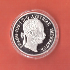 Gedenk-Medaille Franz-Josef I. Kaiser von Österreich-Ungarn Ø 40 mm versilb.  PP