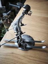 Skifahrer Figur Metall Eisen