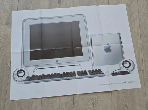 Apple power mac cube poster - mac,