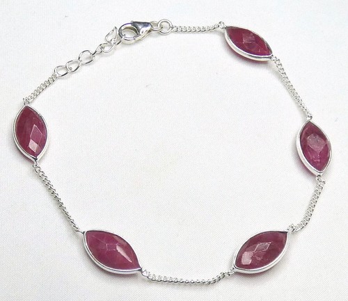 Rubin armband 925 - armband,