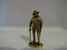 Werbefigur " Musketier mit Brustrosette " Messing " Sockel Vertieft