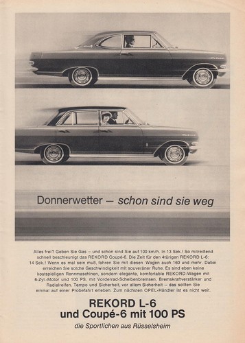 Opel rekord reklame - -,
