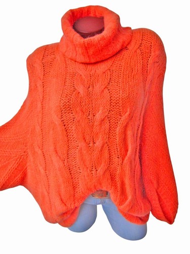 Oversize grobstrick rollkragen - oversize,