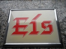 Altes  Werbeschild Eis / Eiscafé  24x18cm -Vintage