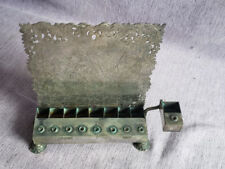 Judaica 12 Lot Silber Chanukka Menora David Leuchter öl Chanukkia antik ~1900 #2