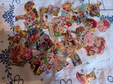 div. alte Oblaten Glanzbilder Scrabs Poesie Bilder Lackbilder 