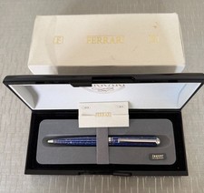 Ferrari da Varese Kugelschreiber 925 Silber Blau-Gold OVP