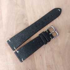 Schwarzes Rochenleder