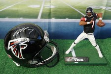 NFL Football  Set Replica Helm 12 inch Michael Vick Atlanta Falcons signiert