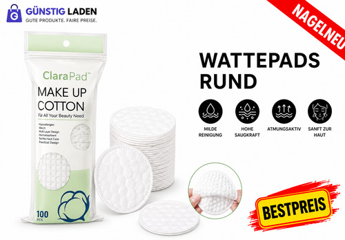 Clarapad wattepads rund - clarapad™,