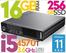 Lenovo ThinkCentre M93p Core i5-4570T / 16 Gb / 256 SSD  Mini PC Windows 11 Pro