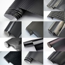 Autofolie in SCHWARZ Ton 3D 4D 5D Carbon Folie GLANZ MATT GLITZER Blasenfrei 